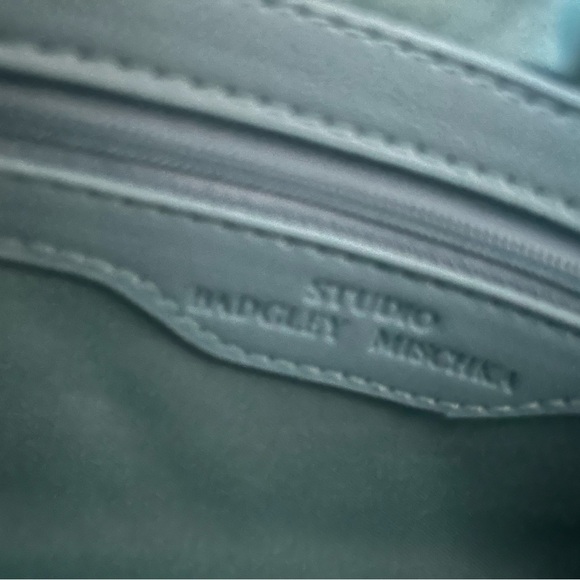 Badgley Mischka Chanel-style Quilted Blue Bag with pearl accents NWT - Picture 11 of 11